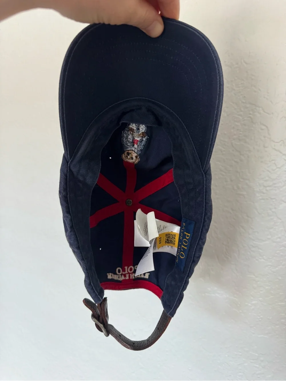 Ralph Lauren Navy Embroidered Polo Bear Cap